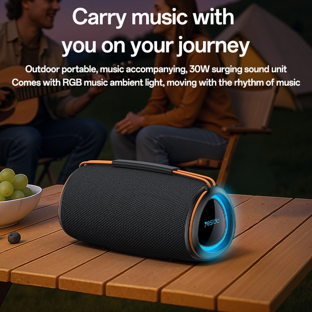 YESIDO YSW38 Desktop Bluetooth-compatible Speaker 30W High Power RGB Lighting Multi Mode Wireless Subwoofer
