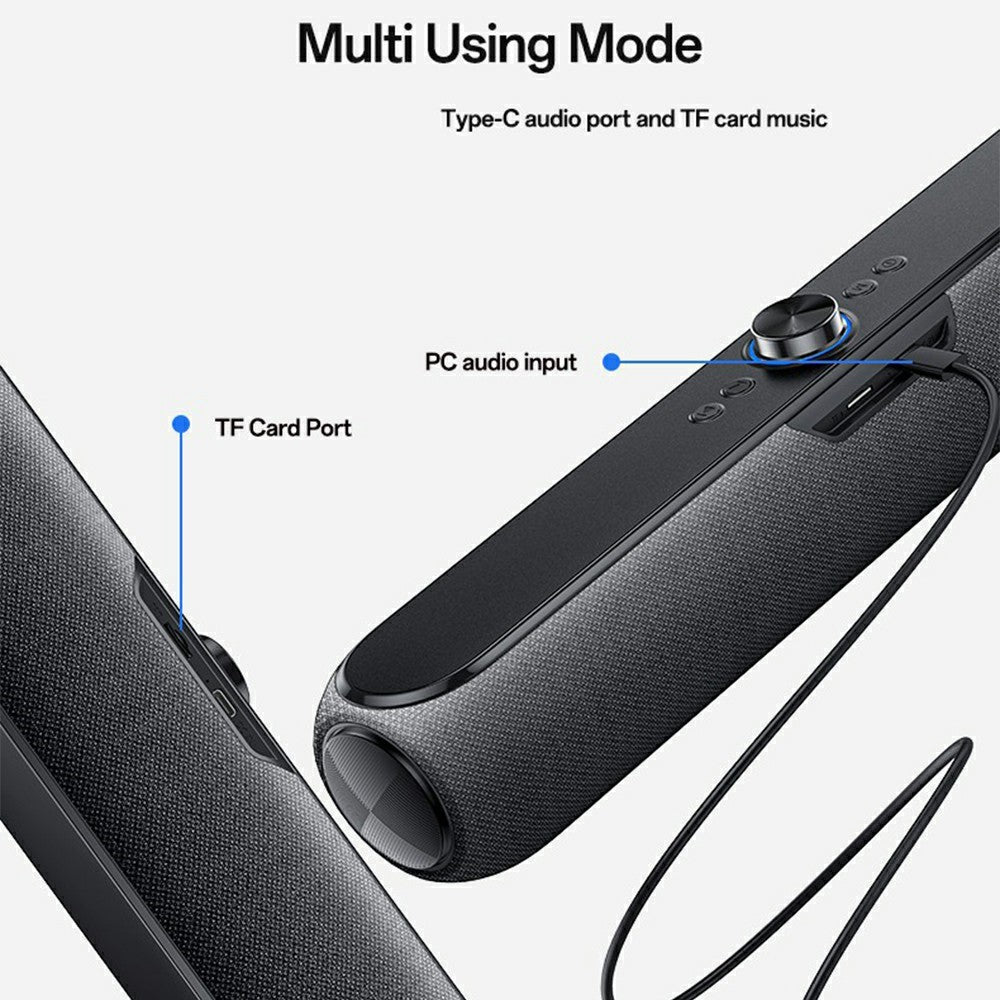 YESIDO YSW42 Wireless Bluetooth-compatible Speaker HiFi Sound Portable 20W Desktop Soundbar Support TF Card