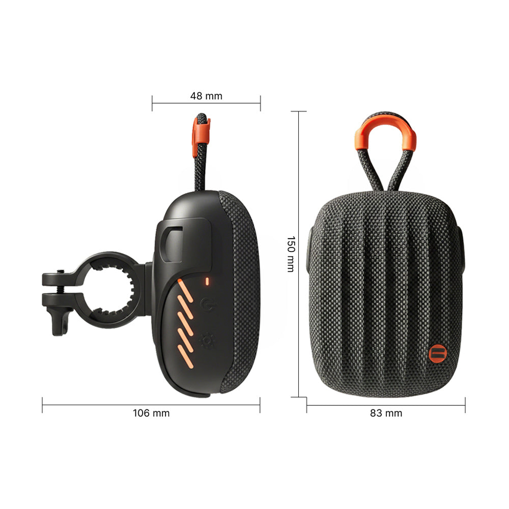 CS23 Plus Bluetooth-compatible Speaker for Bike Motorcycle IPX7 Waterproof Outdoor Cycling Subwoofer with RGB Light