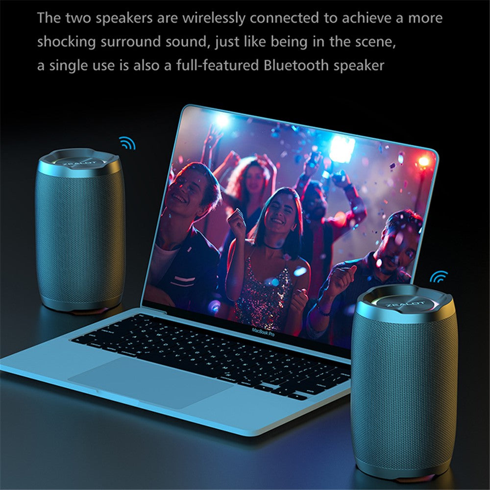 ZEALOT S49 Portable Rechargeable Bluetooth-compatible Speaker 20W Waterproof Heavy Bass Wireless Music Subwoofer