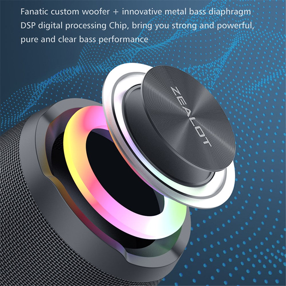 ZEALOT S49 Portable Rechargeable Bluetooth-compatible Speaker 20W Waterproof Heavy Bass Wireless Music Subwoofer