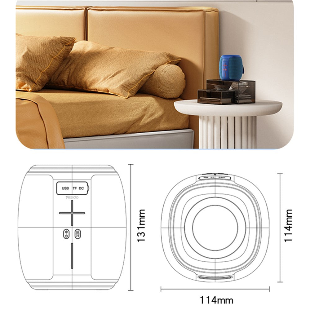 YESIDO YSW14 Portable Wireless Bluetooth-compatible Speaker RGB Light Subwoofer Support TF Card