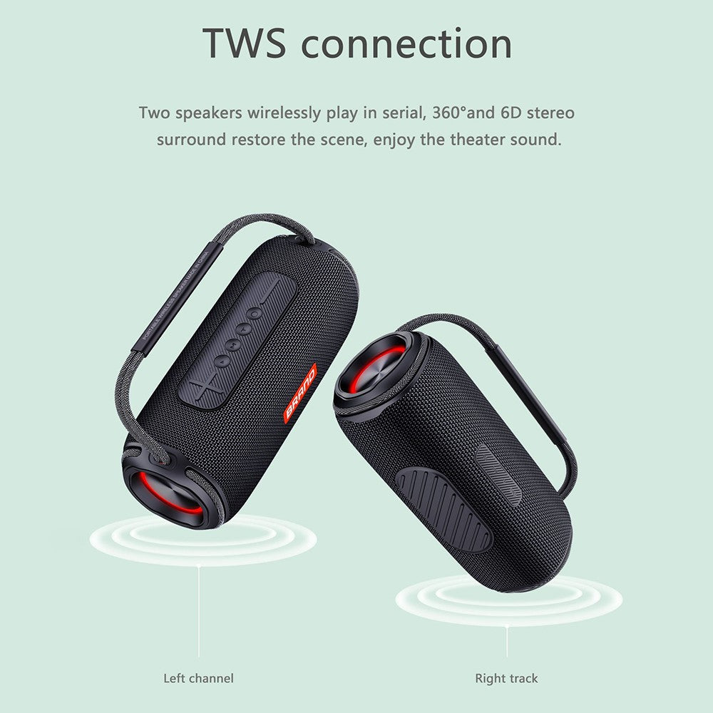 X5 Portable Rechargeable Bluetooth-compatible Speaker 40W Waterproof Outdoor TWS Wireless Stereo Subwoofer