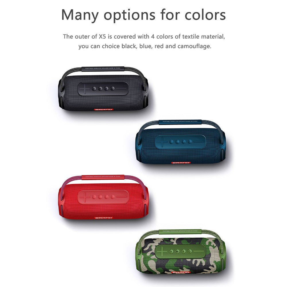 X5 Portable Rechargeable Bluetooth-compatible Speaker 40W Waterproof Outdoor TWS Wireless Stereo Subwoofer