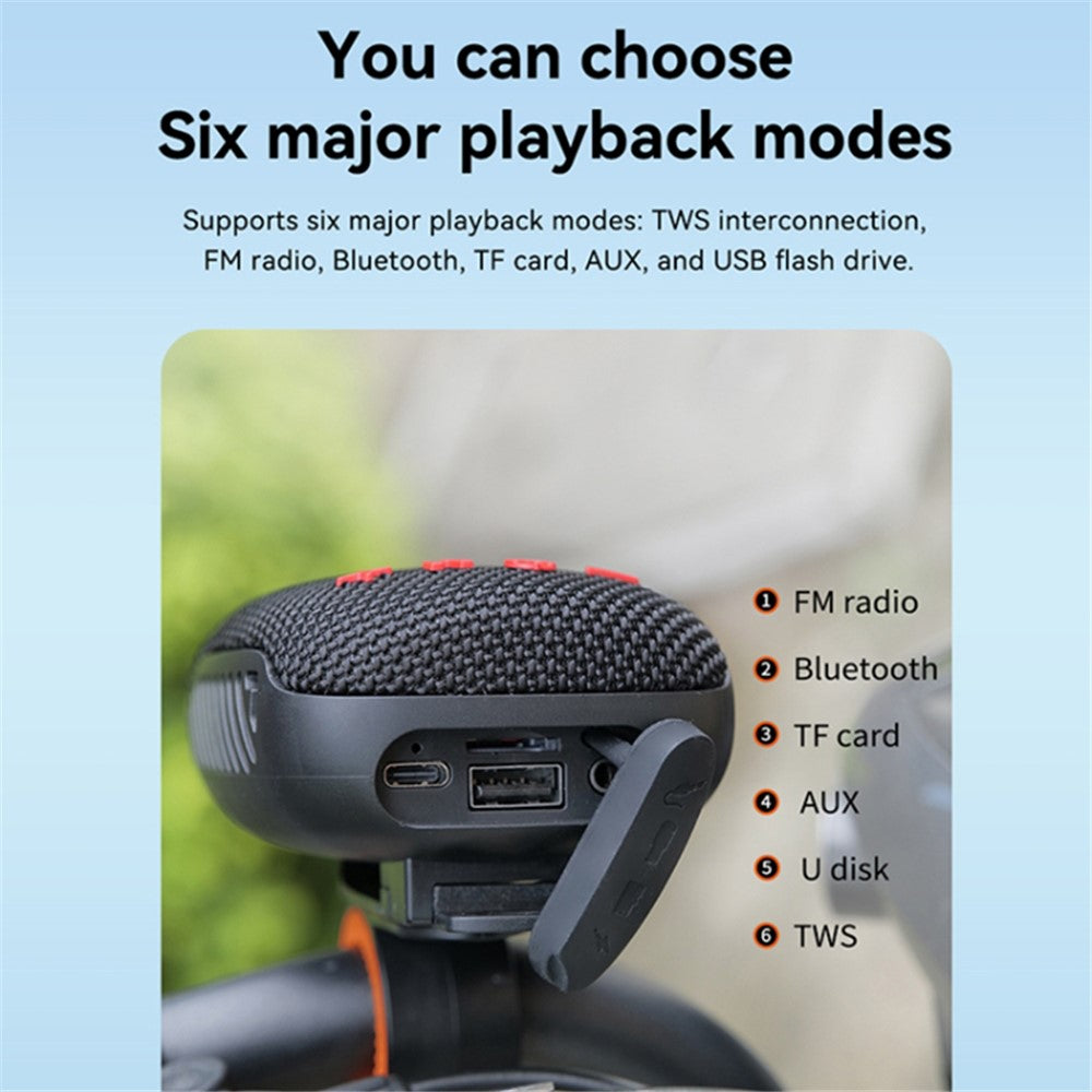 T&G TG-392 Portable Wireless Speaker IPX5 Waterproof Outdoor Bike TWS Bluetooth-compatible Speakerr