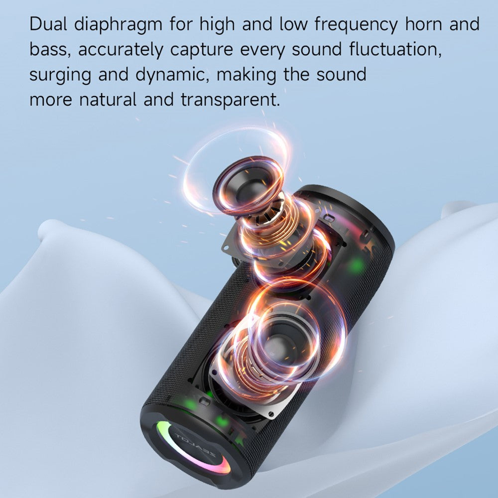ZEALOT S51Pro 40W Bluetooth-compatible Speaker IPX5 Waterproof 3D Stereo Bass Portable Speaker with Lanyard