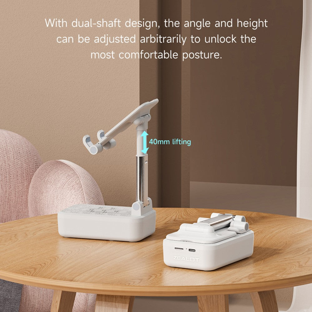 ZEALOT Z7 2-in-1 Portable Bluetooth-compatible Speaker Mobile Phone Holder Folding Bracket, Support TF Card