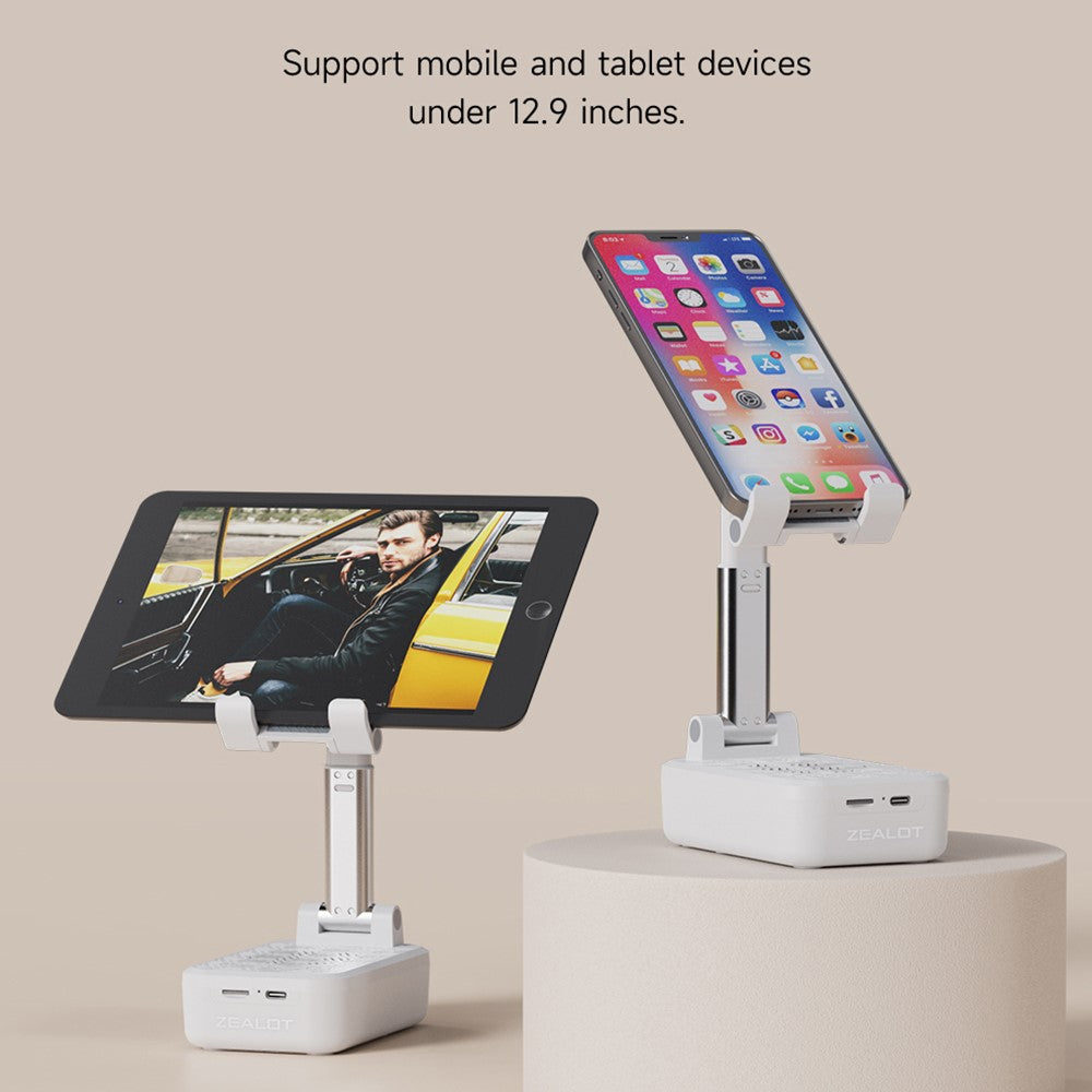 ZEALOT Z7 2-in-1 Portable Bluetooth-compatible Speaker Mobile Phone Holder Folding Bracket, Support TF Card