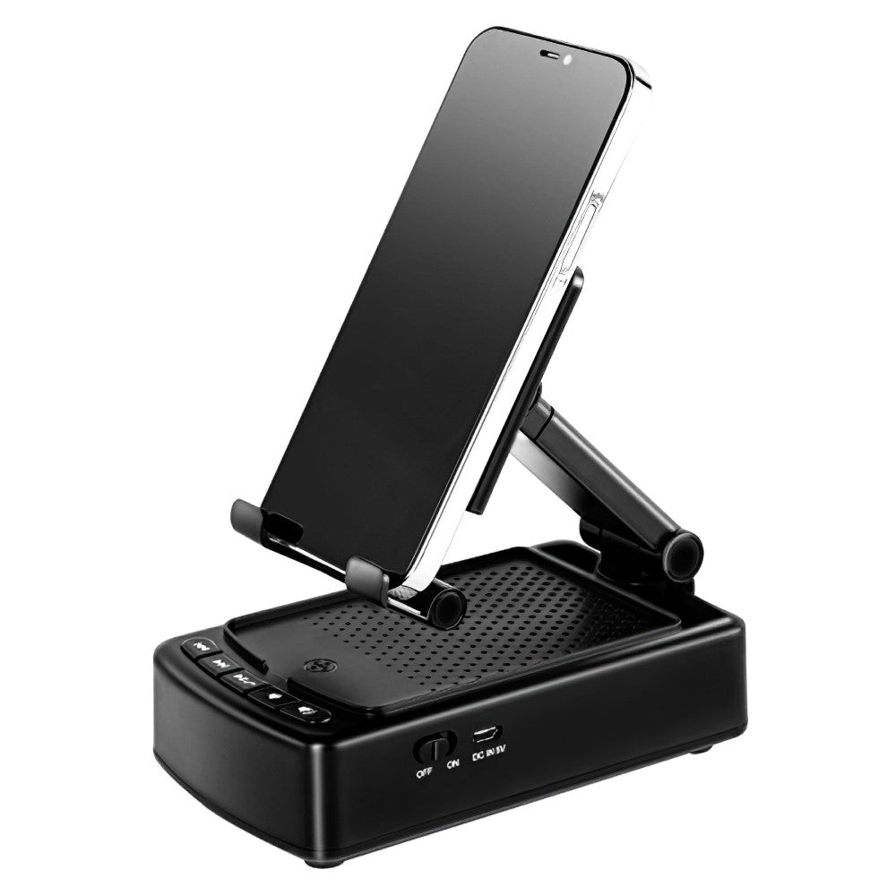 3-in-1 Cell Phone Stand Power Bank with Sound Bluetooth-compatible Speaker for Home, Office, Outdoor
