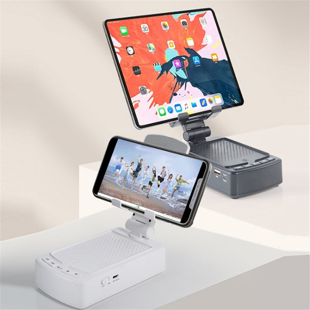 3-in-1 Cell Phone Stand Power Bank with Sound Bluetooth-compatible Speaker for Home, Office, Outdoor