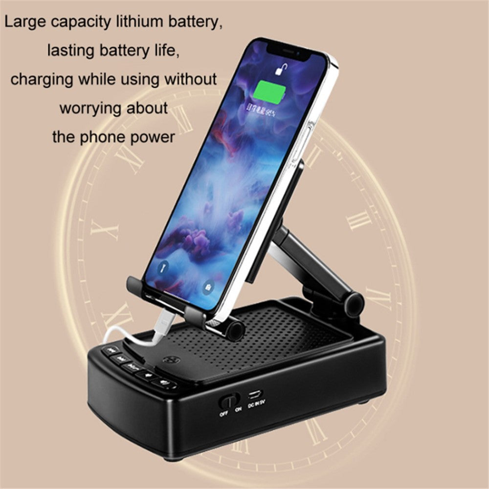 3-in-1 Cell Phone Stand Power Bank with Sound Bluetooth-compatible Speaker for Home, Office, Outdoor