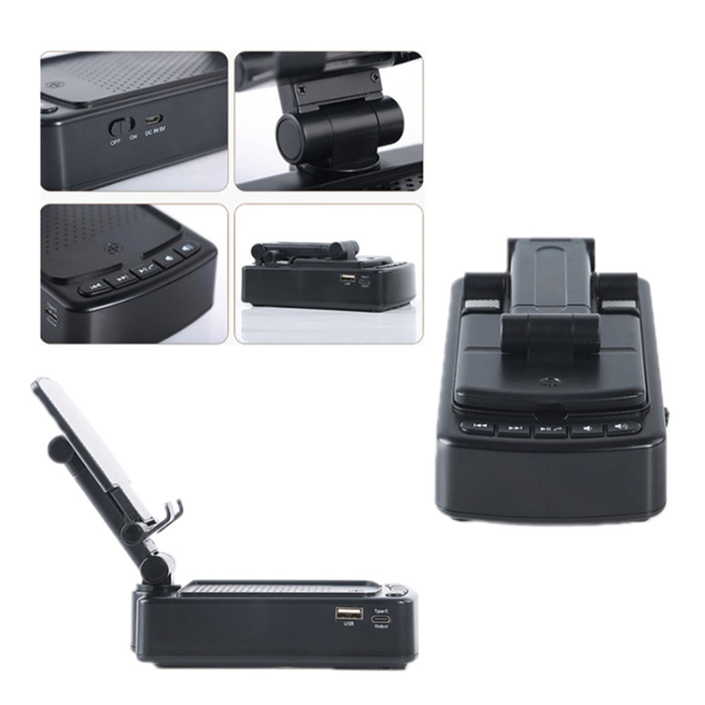 3-in-1 Cell Phone Stand Power Bank with Sound Bluetooth-compatible Speaker for Home, Office, Outdoor