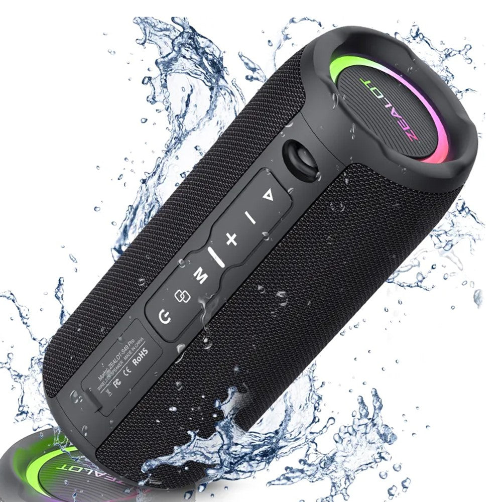 ZEALOT S49PRO Stereo Sound Portable Bluetooth-compatible Speaker 20W IPX6 Waterproof BT5.2 Loudspeaker
