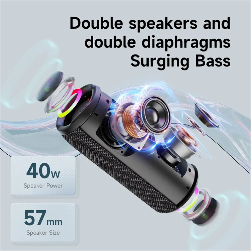 ZEALOT S49PRO Stereo Sound Portable Bluetooth-compatible Speaker 20W IPX6 Waterproof BT5.2 Loudspeaker