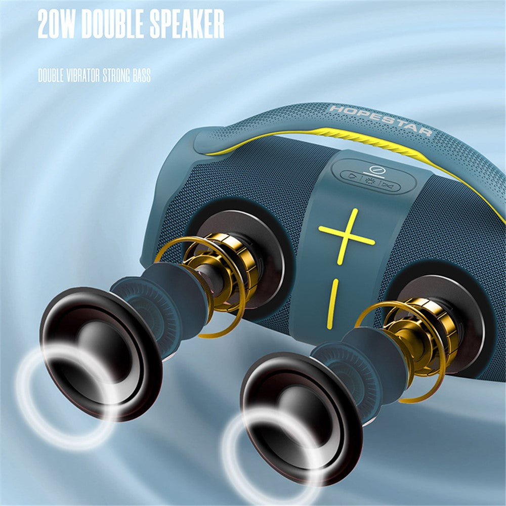 HOPESTAR H60 Boombox Speaker with Handle Portable Bluetooth-compatible Subwoofer Music Player
