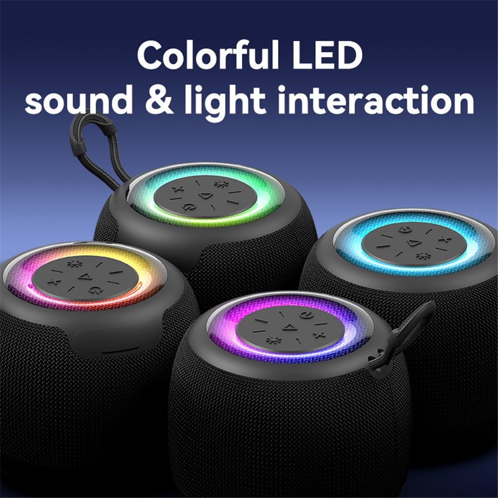 USAMS US-YX014 YIN Series Portable TWS Bluetooth-compatible Speaker Mini Wireless Subwoofer with Colorful Light