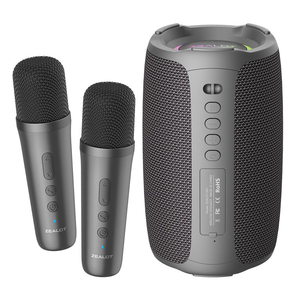 ZEALOT S61 Bluetooth-compatible Speaker Waterproof Outdoor Bass Sound Loudspeaker with 2 Mic