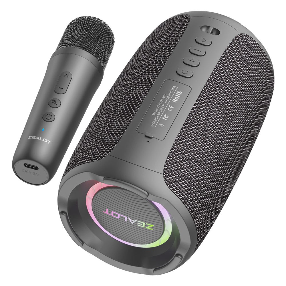 ZEALOT S61 Bluetooth-compatible Speaker Waterproof Outdoor Bass Sound Loudspeaker with 2 Mic