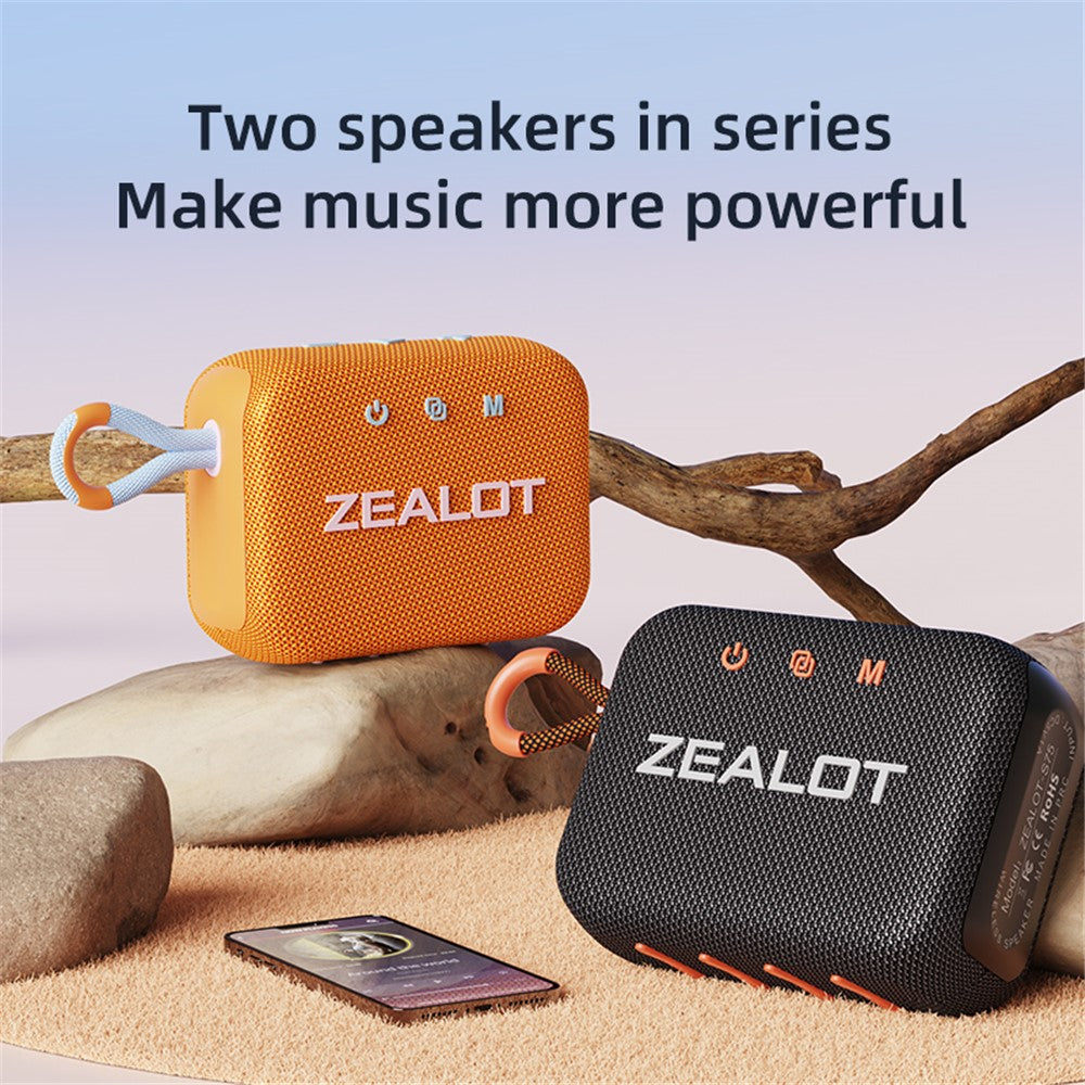 ZEALOT S75 Portable Bluetooth-compatible Speaker IPX6 Waterproof True Wireless Stereo Subwoofer