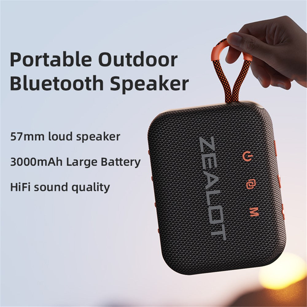 ZEALOT S75 Portable Bluetooth-compatible Speaker IPX6 Waterproof True Wireless Stereo Subwoofer