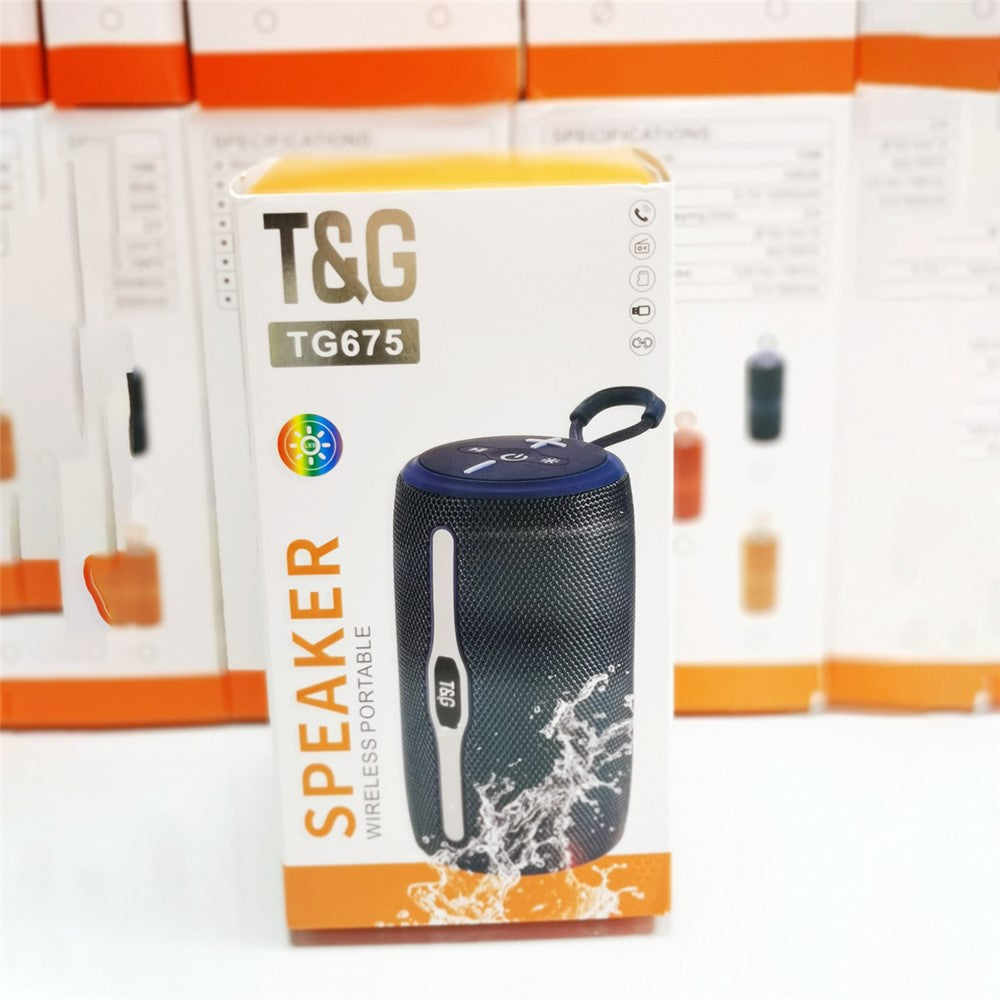 T&G TG-675 Colorful LED Light FM Bluetooth-compatible Speaker Music Sound Subwoofer