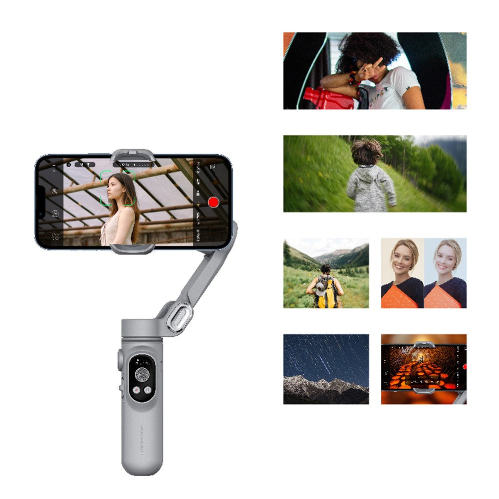 AOCHUAN SMART X Pro Smartphone Stabilizer with OLED LCD Display Handheld Gimbal Stabilizer Portable Tripod Phone Holder for Photography Support Wireless Charging