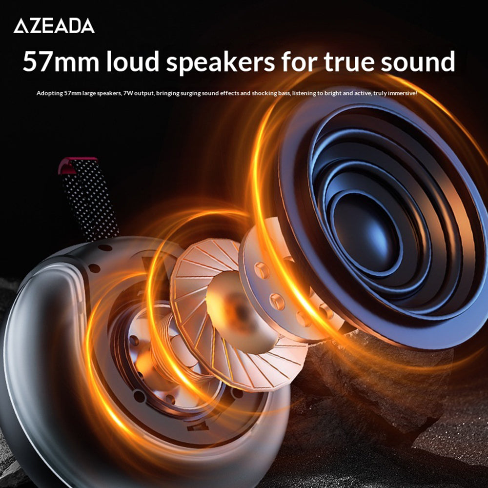 AZEADA S12 IPX5 Waterproof 7W Portable Bluetooth-compatible Speaker RGB Light Outdoor Wireless Subwoofer for Travel