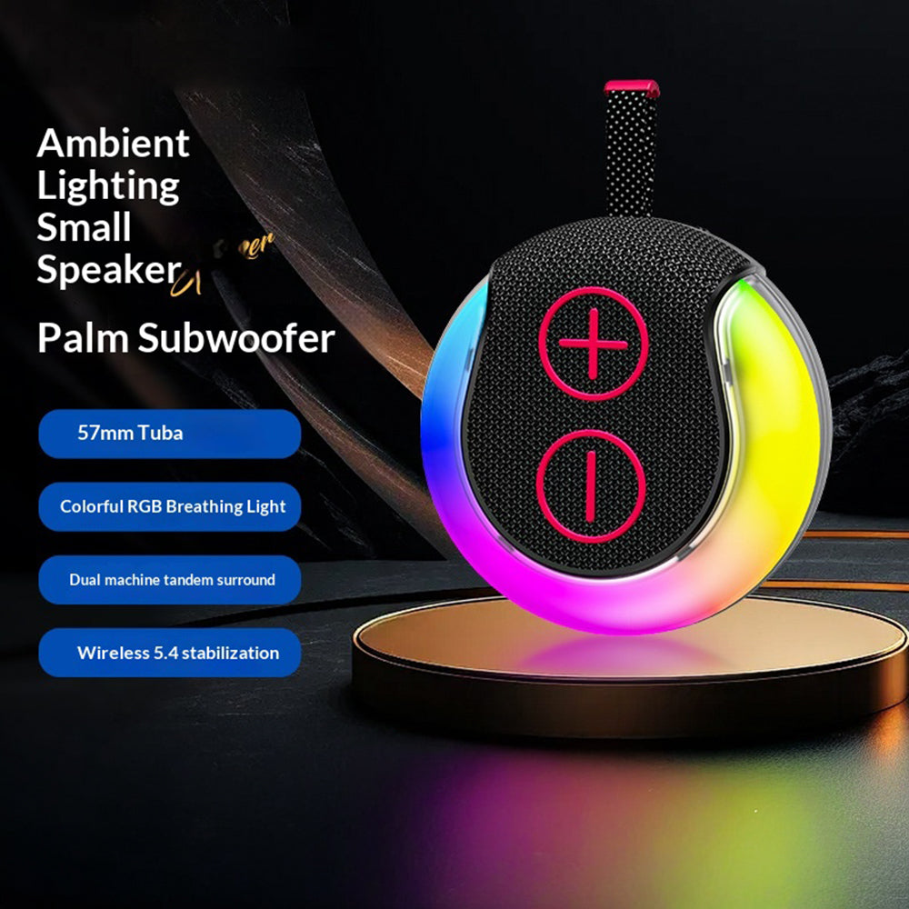 AZEADA S12 IPX5 Waterproof 7W Portable Bluetooth-compatible Speaker RGB Light Outdoor Wireless Subwoofer for Travel