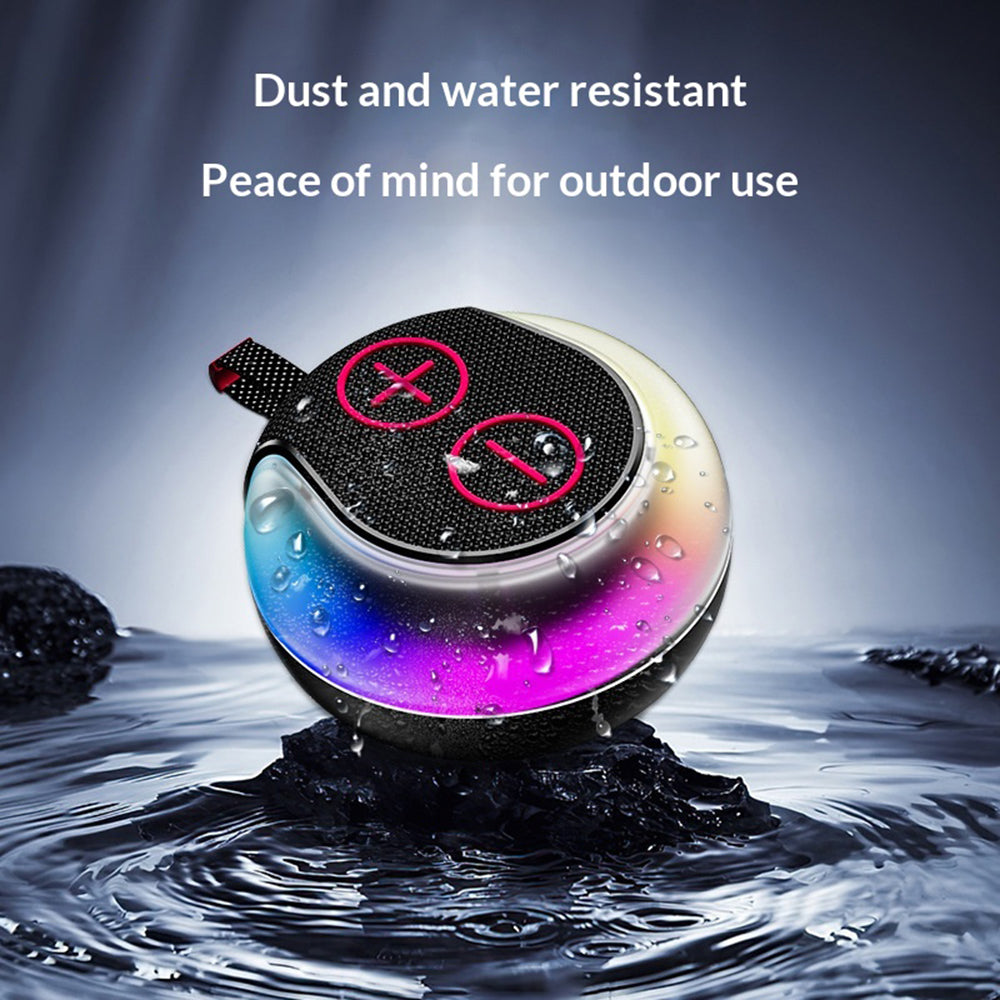 AZEADA S12 IPX5 Waterproof 7W Portable Bluetooth-compatible Speaker RGB Light Outdoor Wireless Subwoofer for Travel