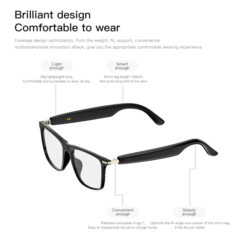 M01 Wireless Music Earphone Smart Eyeglasses IP68 Waterproof Bluetooth-Compatible Glasses Audio Eyewear