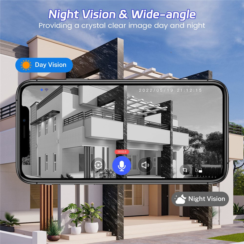 M52 HD Night Vision Wireless Smart Video Doorbell Two Way Audio PIR Motion Detection WiFi Door Bell