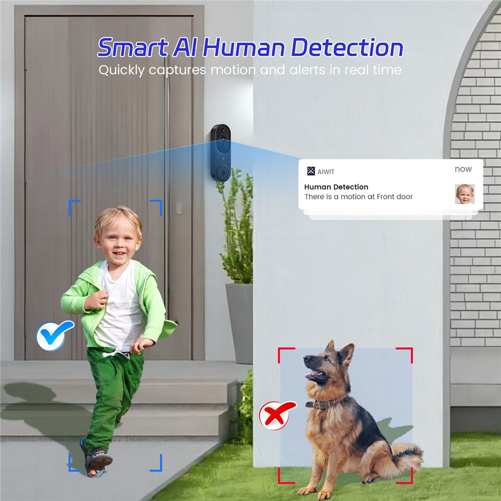 M52 HD Night Vision Wireless Smart Video Doorbell Two Way Audio PIR Motion Detection WiFi Door Bell