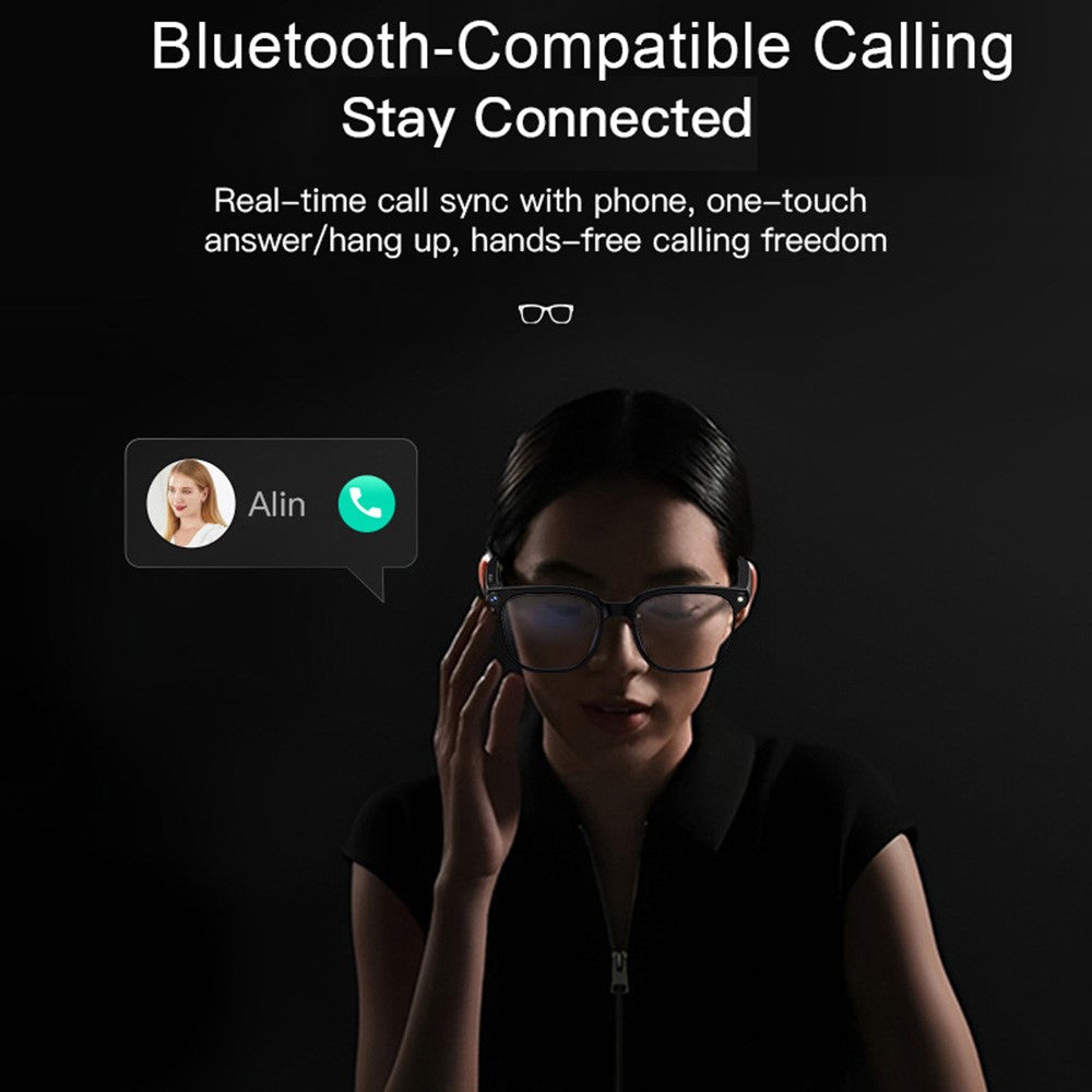 M02S AI Translation Smart Glasses with Camera IP65 Waterproof Video Recording Music Eyeglasses