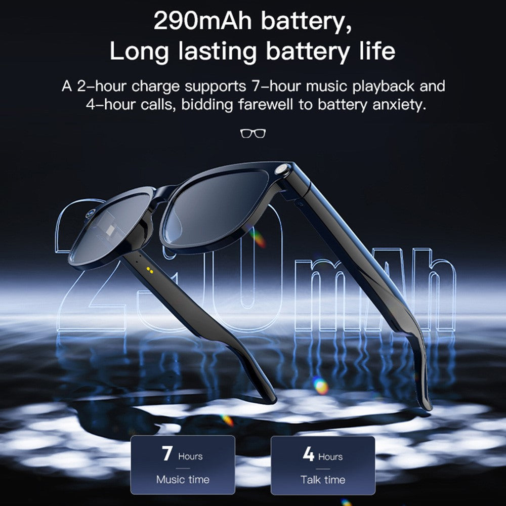 M02S AI Translation Smart Glasses with Camera IP65 Waterproof Video Recording Music Eyeglasses