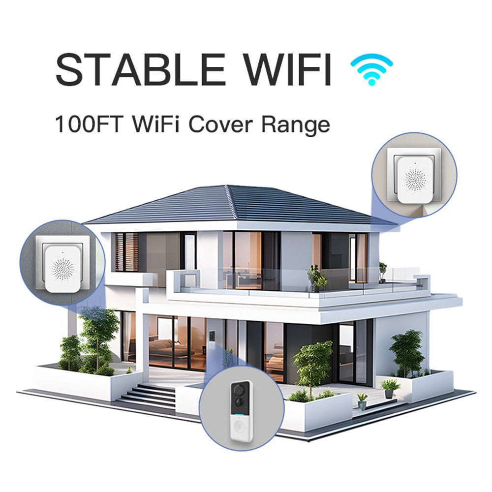 WF015D-013D PIR Motion Detection 720P HD Smart Video Doorbell Tuya APP Two Way Audio Wireless Doorbell Camera