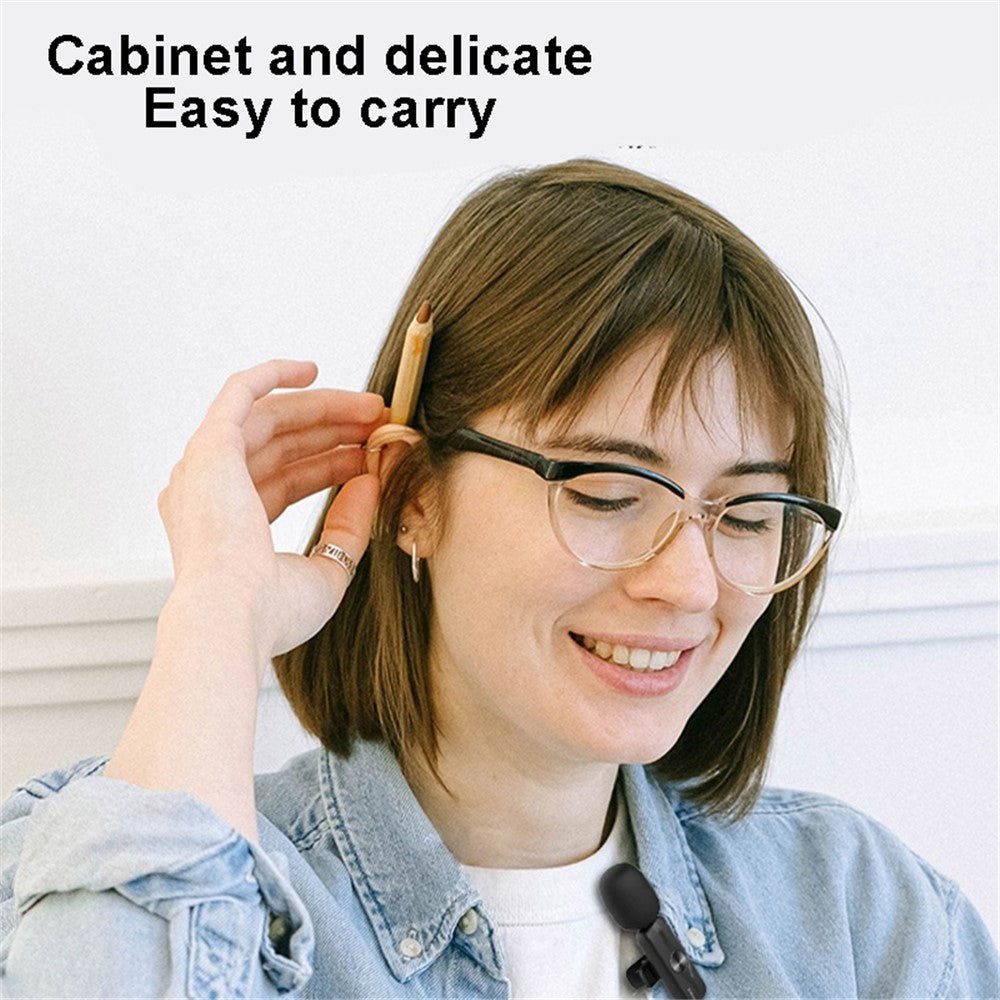 ELEBEST M3x 2.4GHz Wireless Lavalier Microphone Noise Reduction Lapel Recording Mic (1 Receiver+2 Microphones)
