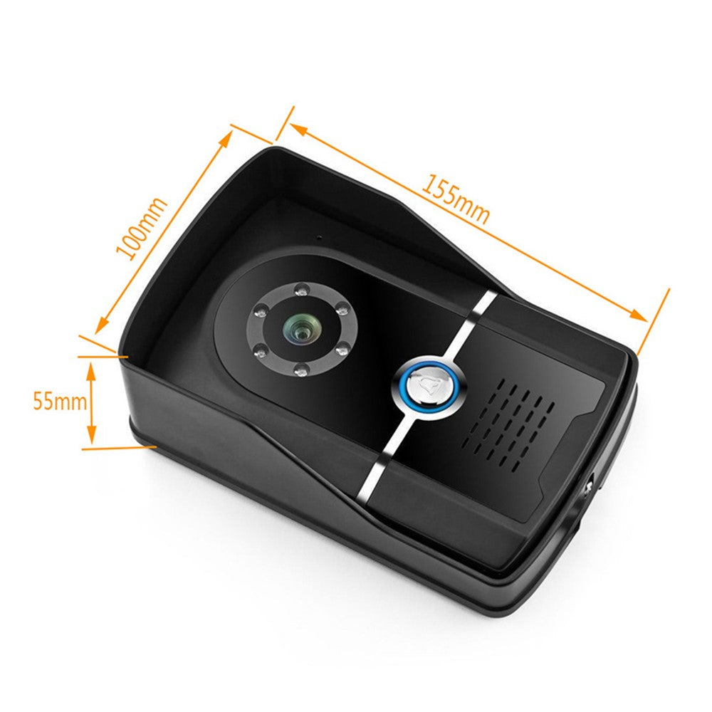 806FG11 7-inch Monitor Smart Electronic Video Viewer Door Bell Night Vision Camera Doorbell, EU Plug