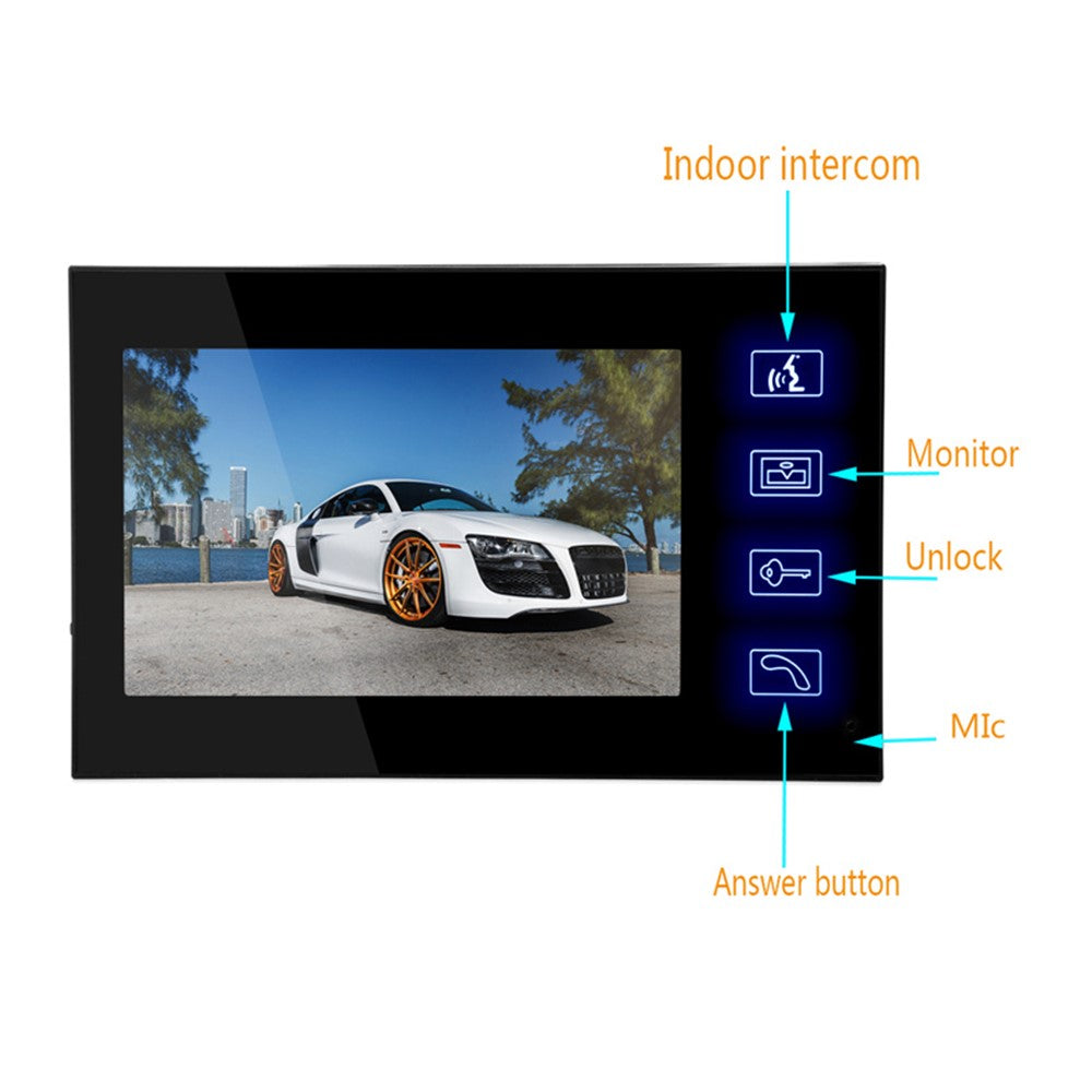 806FG11 7-inch Monitor Smart Electronic Video Viewer Door Bell Night Vision Camera Doorbell, EU Plug