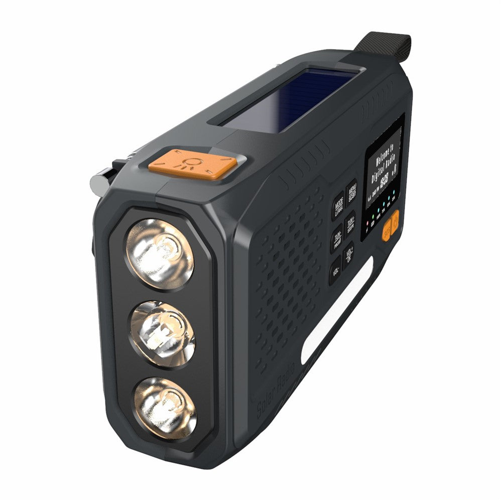 WR-6B Outdoor DAB Radio Speaker Power Bank Solar Powered Hand Crank Emergency Radio
