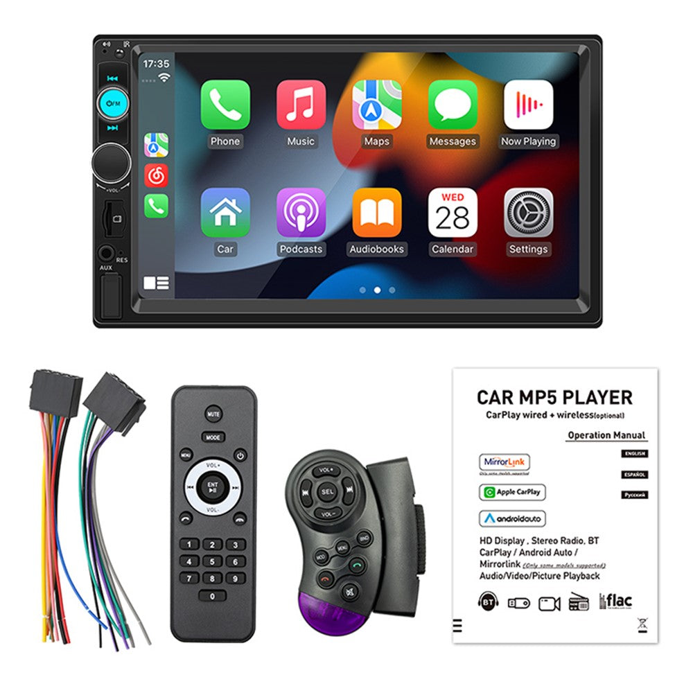 F7023C 2 Din 7 Inch Touch Screen Car Player FM Radio Bluetooth-compatible Stereo Auto MP5 Player