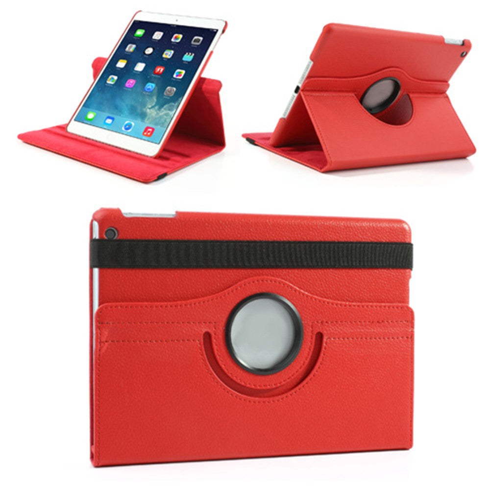 360 Degree Rotating Litchi Leather Folio Case for iPad Air (2013) Tablet Case Accessory