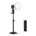 Tabletop Photography LED Lighting Kit with Durable 150W Light Bulb Dimmable 3200K-5500K + E27 Lamp Socket + Desktop Stand + Remote Control for Home Studio Photography