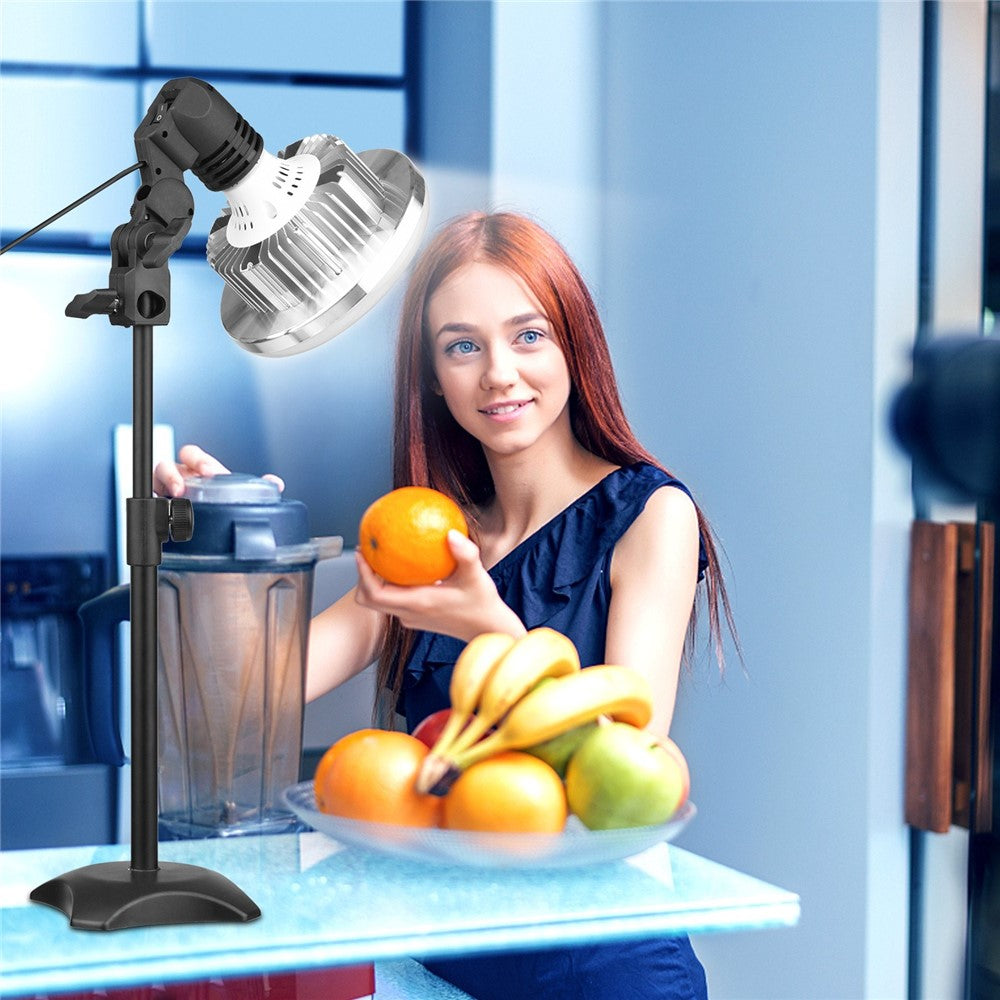 Tabletop Photography LED Lighting Kit with Durable 150W Light Bulb Dimmable 3200K-5500K + E27 Lamp Socket + Desktop Stand + Remote Control for Home Studio Photography