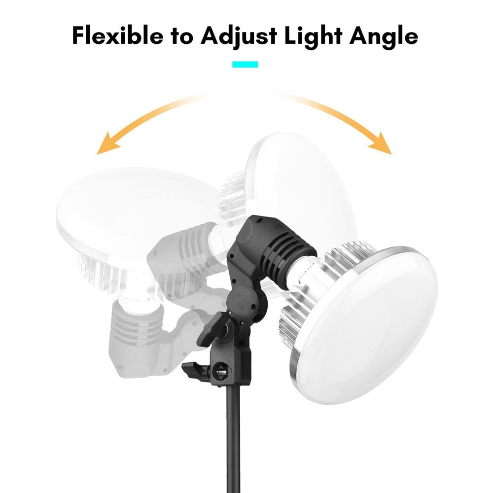 Tabletop Photography LED Lighting Kit with Durable 150W Light Bulb Dimmable 3200K-5500K + E27 Lamp Socket + Desktop Stand + Remote Control for Home Studio Photography