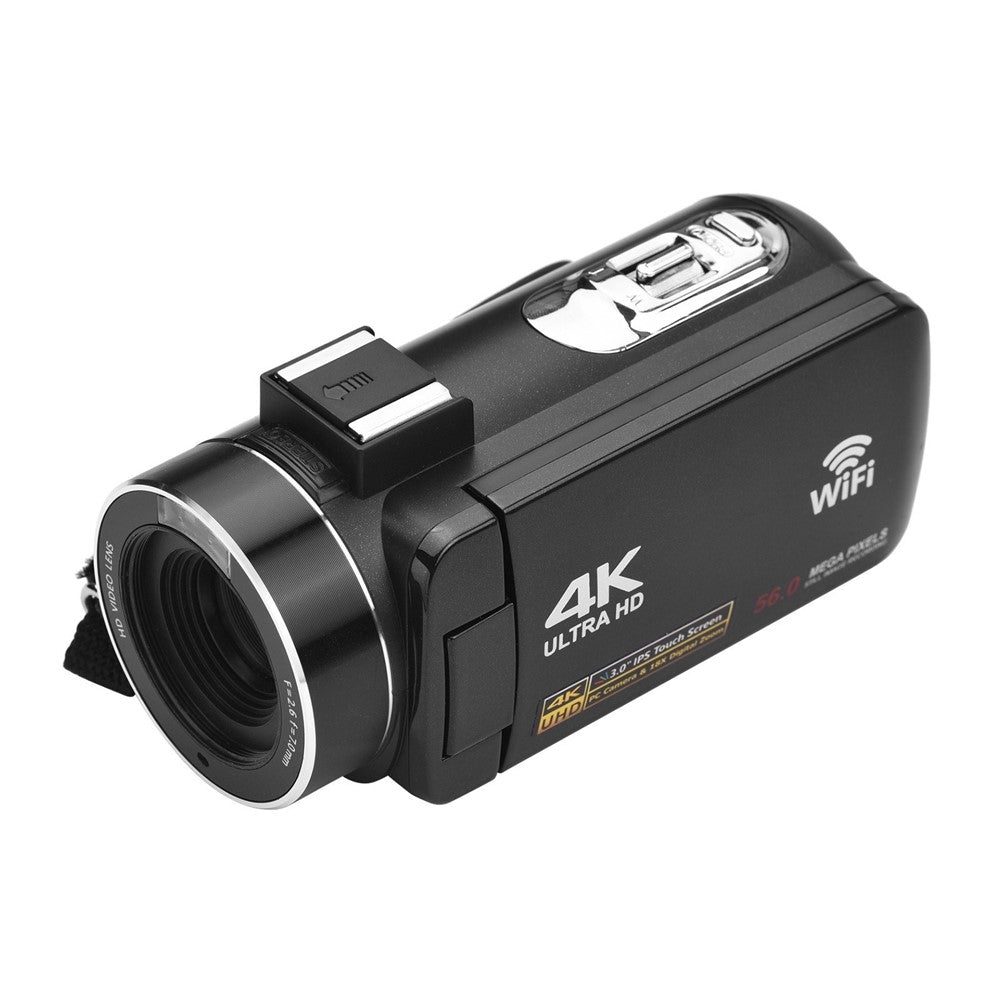 4K Digital Camera Night Vision 3 inch Touch Screen 56MP WiFi DV Camcorder with 2 Batteries + Remote Control